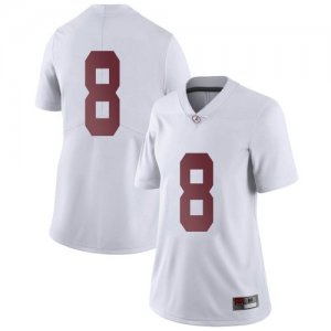 Women's Alabama Crimson Tide #8 Christian Harris White Limited NCAA College Football Jersey 2403DHEZ7